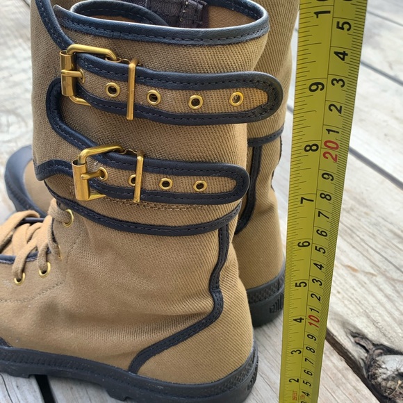 Palladium pampa peloton zip boots women's DULL GLD/AFTERDRK 93489-233-M Size 10 - Picture 7 of 12